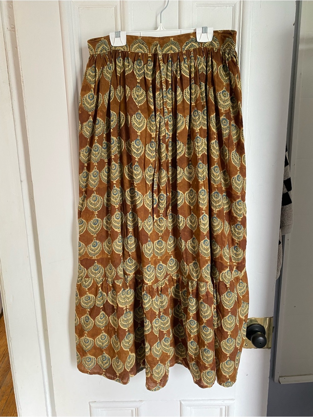 Vintage 100% Cotton Boho Maxi Skirt